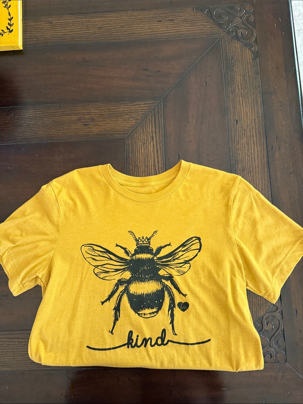 Kids Yellow Bee 'Kind' Graphic Tee